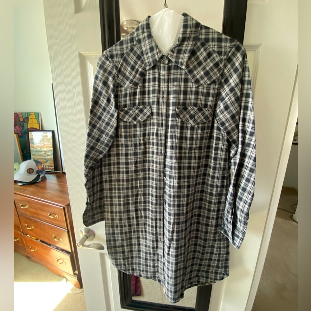 Size 4:  GAP shirt dress; Western Inspired